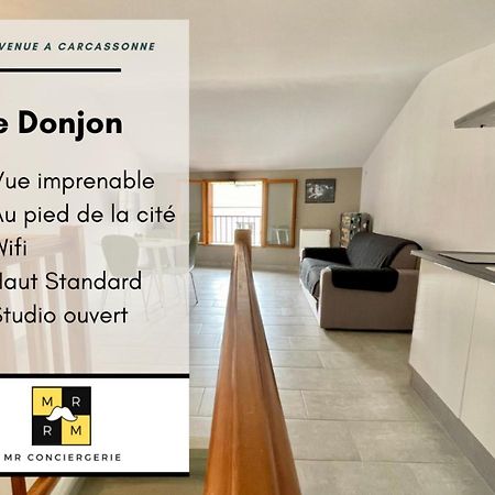 Le Donjon - Vue Cite Pied Cite Medievale Neuf 카르카손 외부 사진