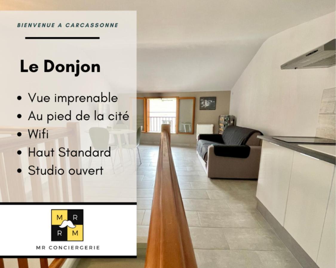 Le Donjon - Vue Cite Pied Cite Medievale Neuf 카르카손 외부 사진